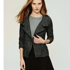 LOFT Knit Marled Moto Jacket